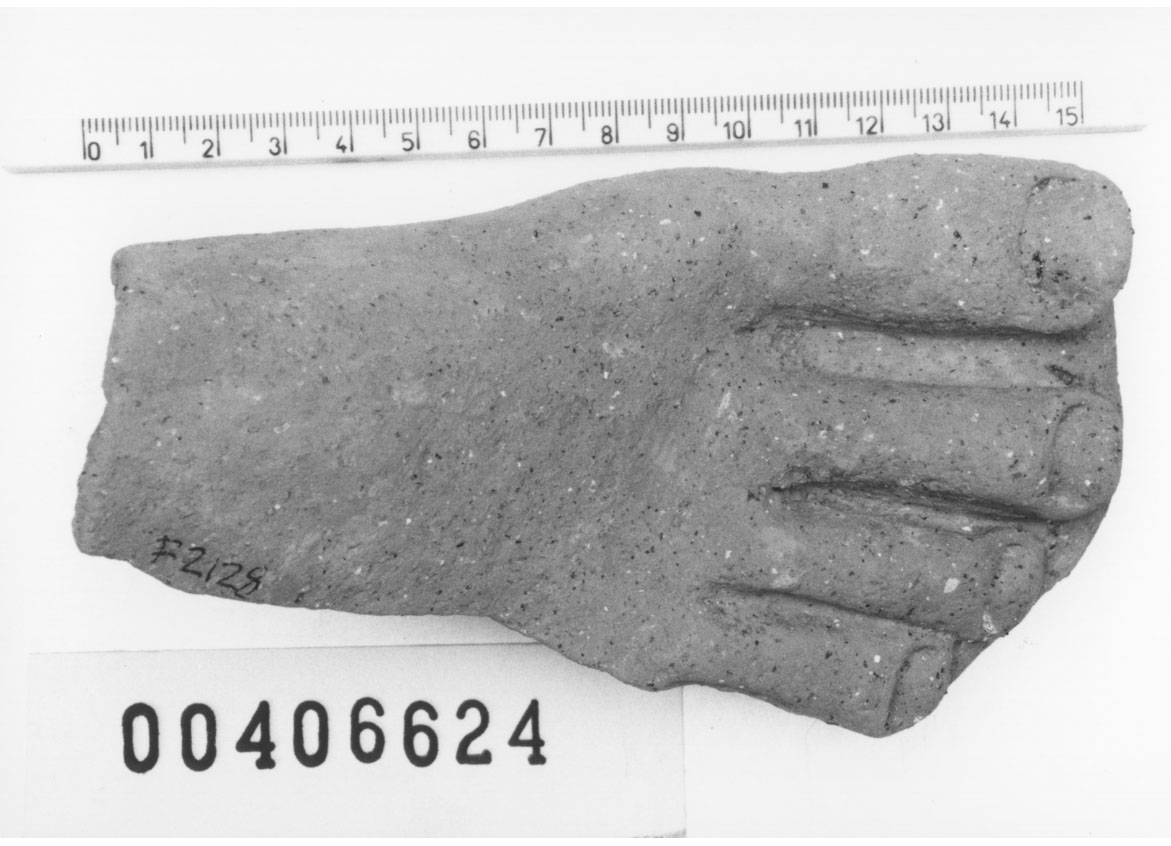 Piede destro (Votivo anatomico, Fregellae, tipo ND II) (III a.C, II a.C)
