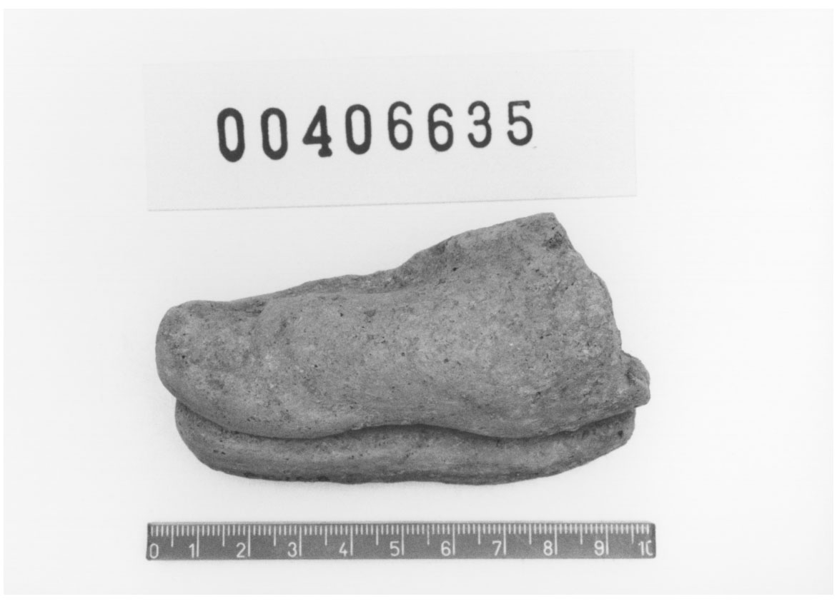 Piede destro (Votivo anatomico, Fregellae, tipo ND I) (III a.C, II a.C)