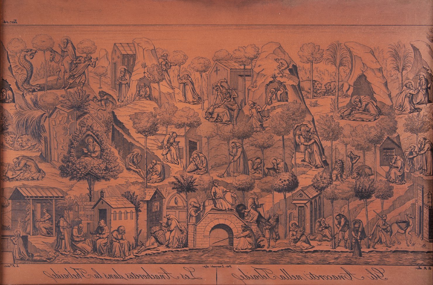 storie della vita di Sant'Antonio Abate (matrice, serie) di Lasinio Giovanni Paolo (sec. XIX)