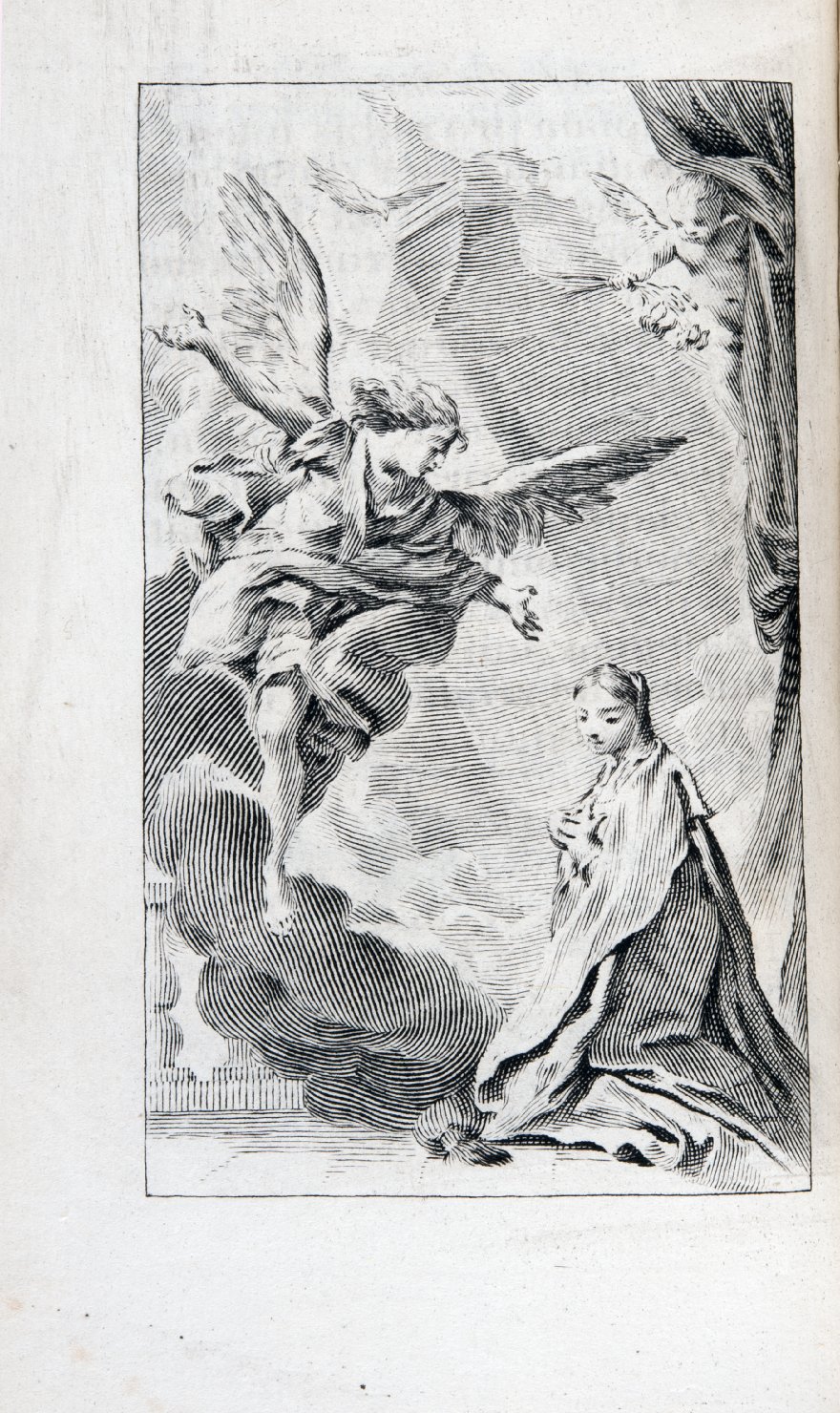 Annunciazione (stampa, elemento d'insieme) di Piazzetta Giovanni Battista, Pitteri Marco Alvise (sec. XVIII)