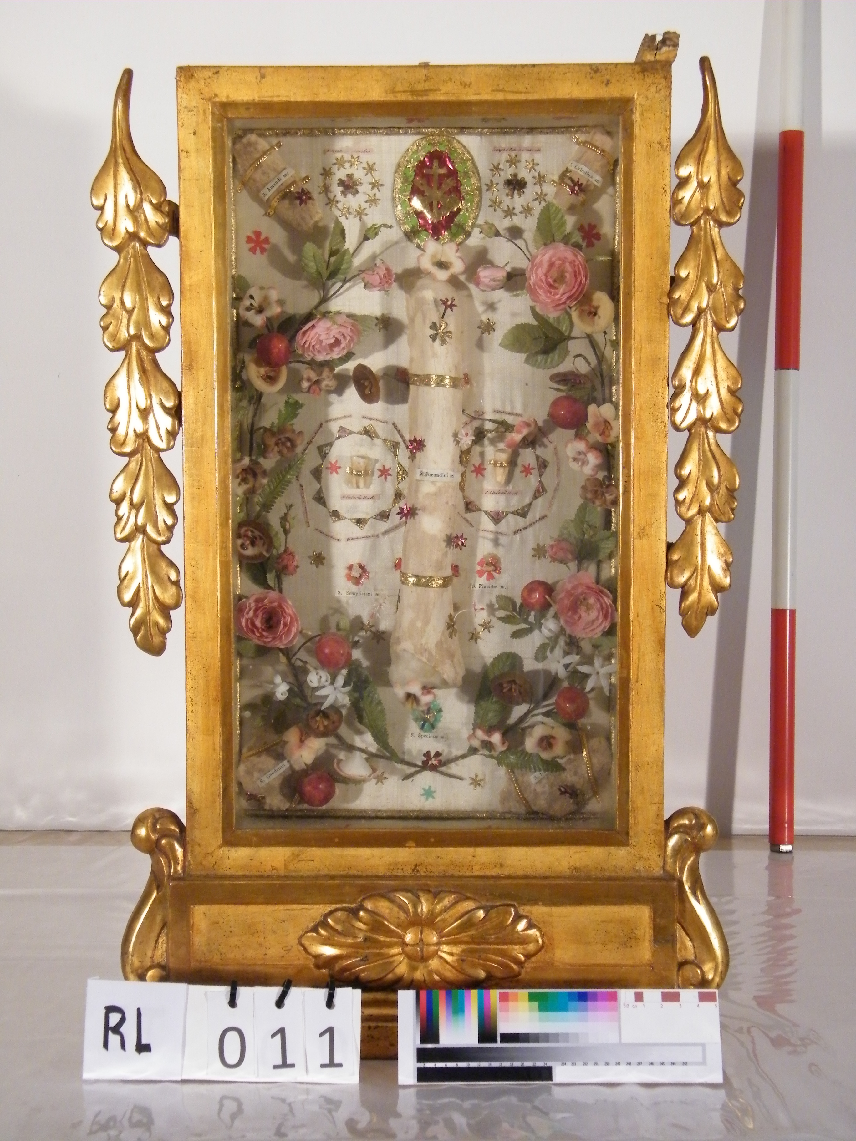 reliquiario - a tabella, serie - ambito marchigiano (XIX)