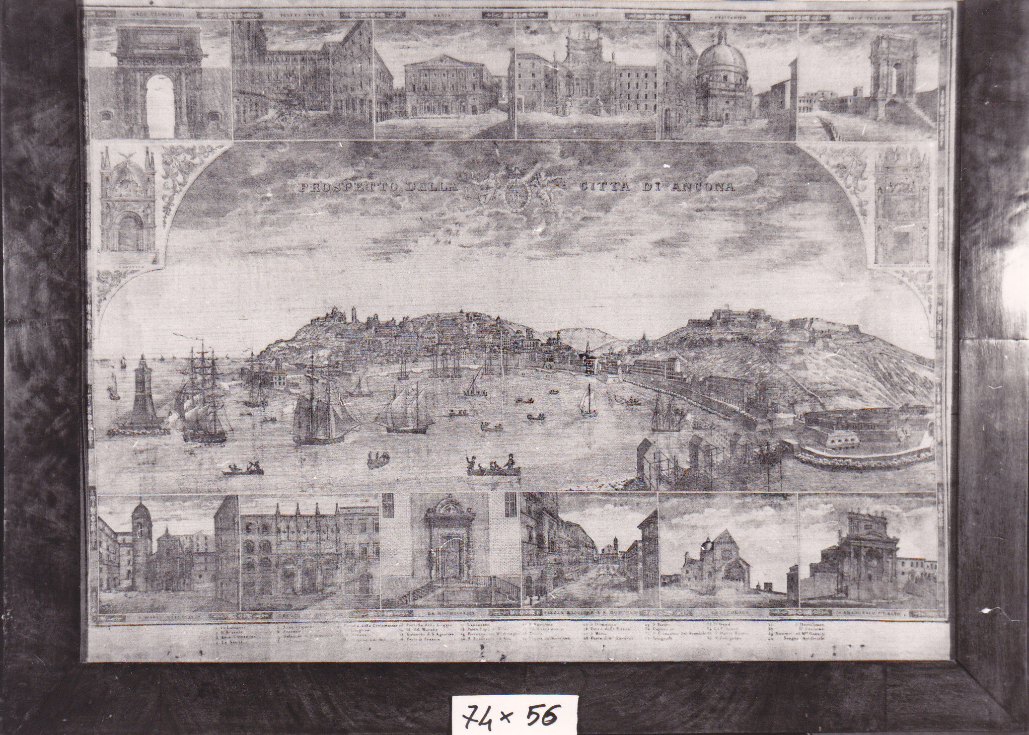 Prospetto della città di Ancona, veduta di Ancona (stampa) - ambito italiano (XIX)