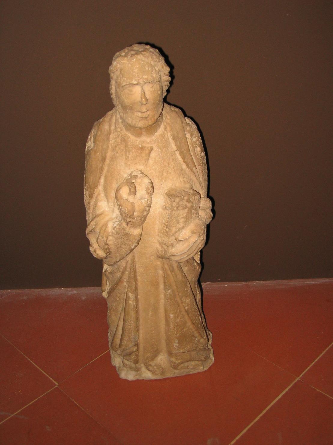 Figura maschile con libro (statua) - ambito pisano (sec. XIV)