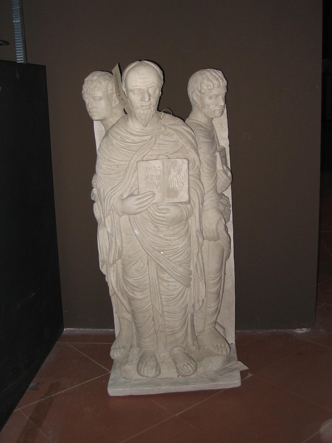 San Paolo con Tito e Timoteo (calco, frammento) - ambito toscano (prima metà sec. XX)
