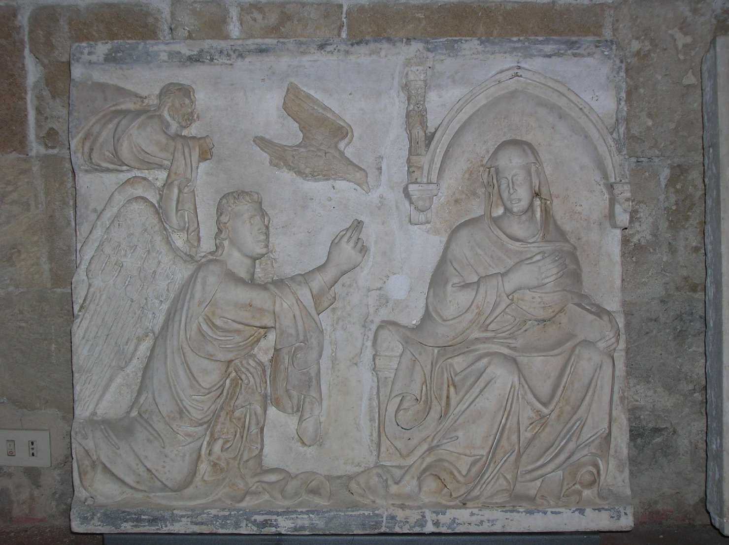 Annunciazione (rilievo, elemento d'insieme) di Lupo di Francesco (attribuito) (prima metà sec. XIV)