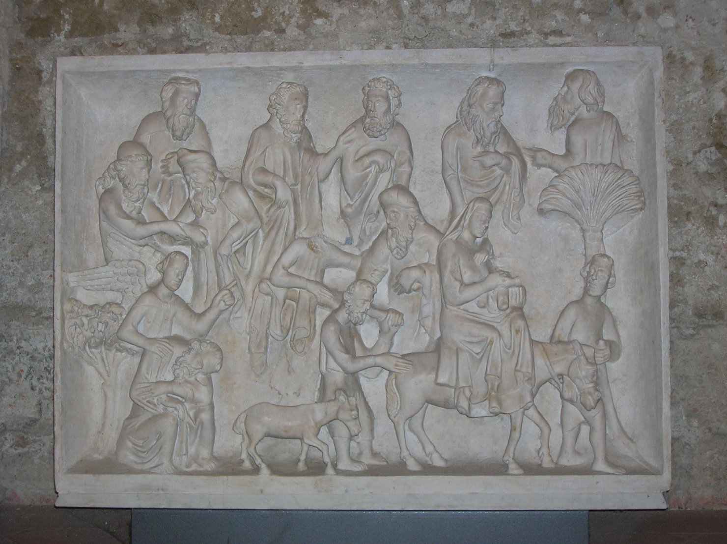 fuga in Egitto (rilievo, elemento d'insieme) di Lupo di Francesco (attribuito) (prima metà sec. XIV)