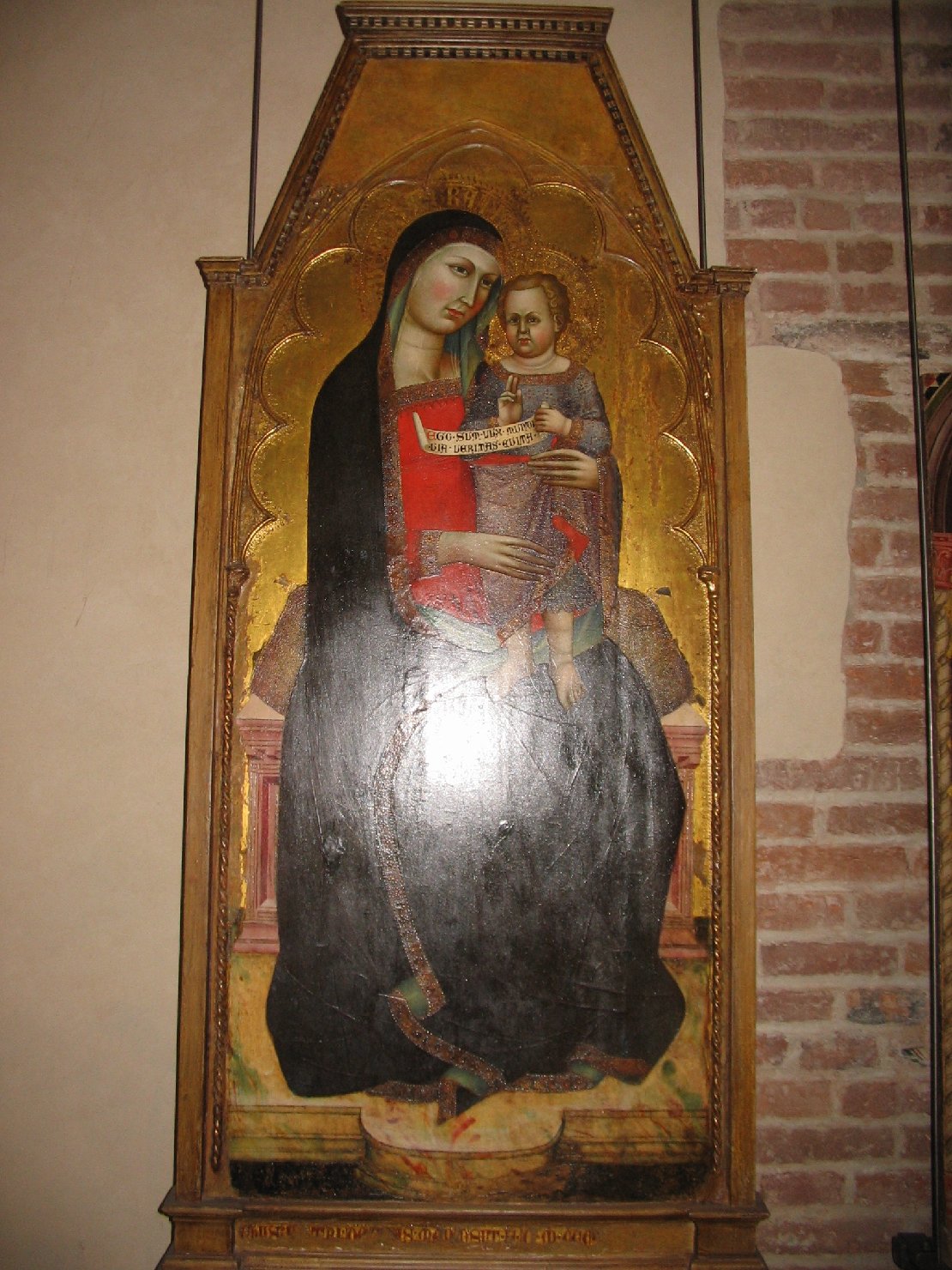 Madonna in trono con Bambino (dipinto, opera isolata) di Cecco di Pietro (seconda metà sec. XIV)