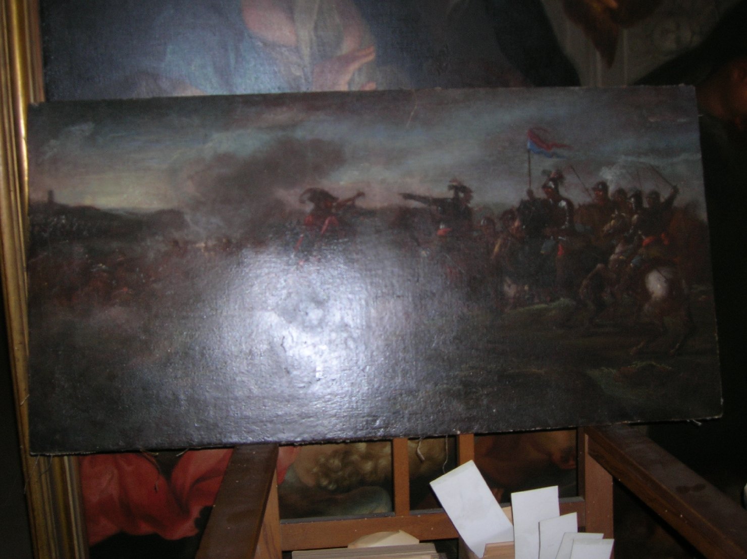 battaglia (dipinto, coppia) - ambito italiano (sec. XVII)