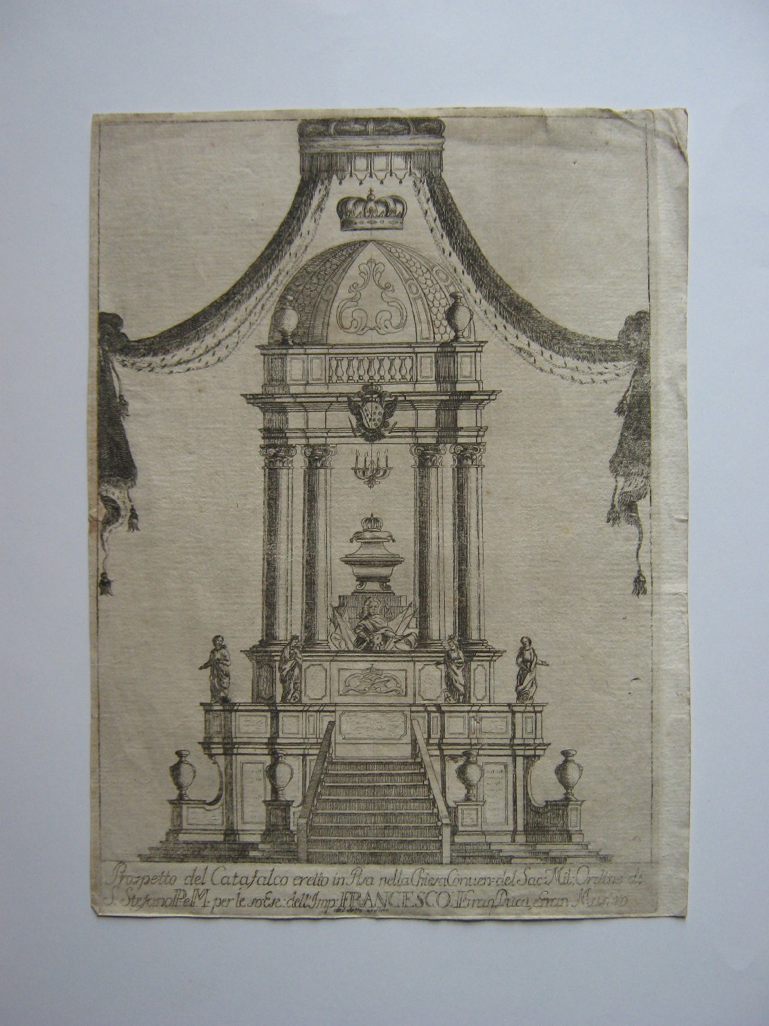 architettura (stampa, frammento) - ambito italiano (seconda metà sec. XVIII)