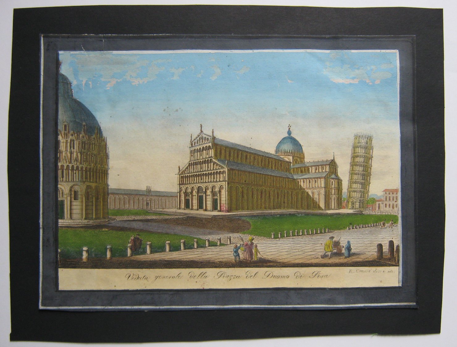 veduta di città (stampa, frammento) di Grassi Ranieri (prima metà sec. XIX)