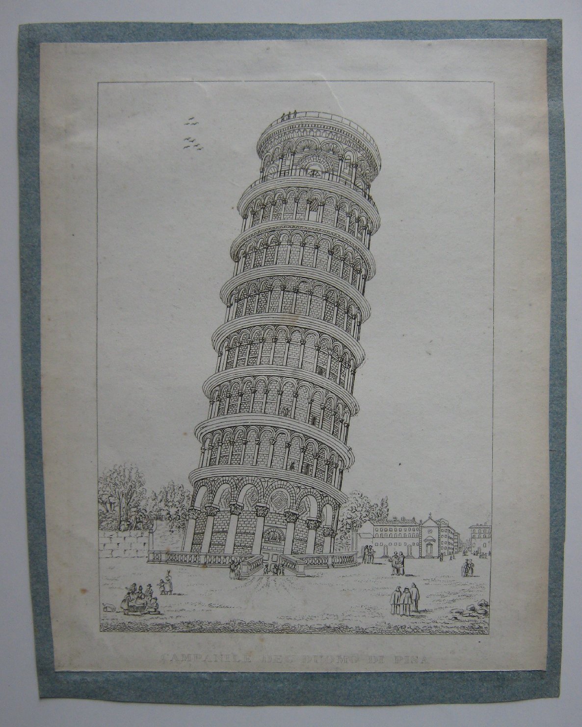 veduta di città (stampa, frammento) - ambito italiano (prima metà sec. XIX)