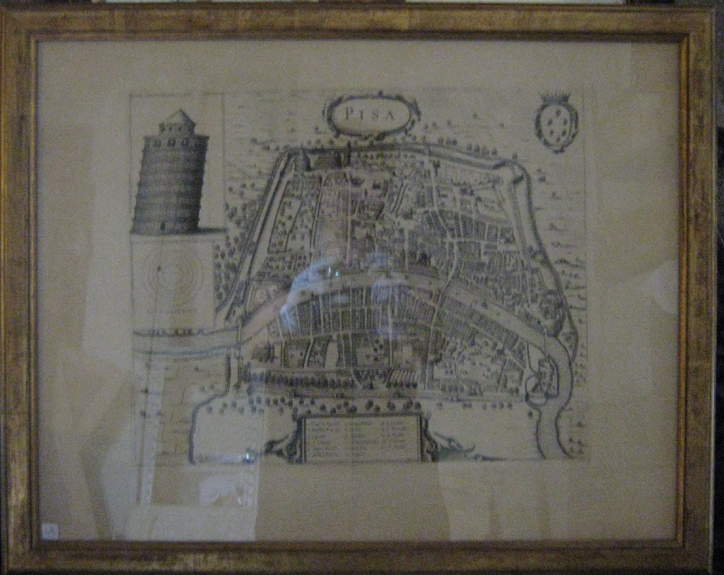 Pianta della Cittï¿½ di Pisa, geografia (stampa, frammento) di Wit Frederik de (seconda metï¿½ sec. XVII)