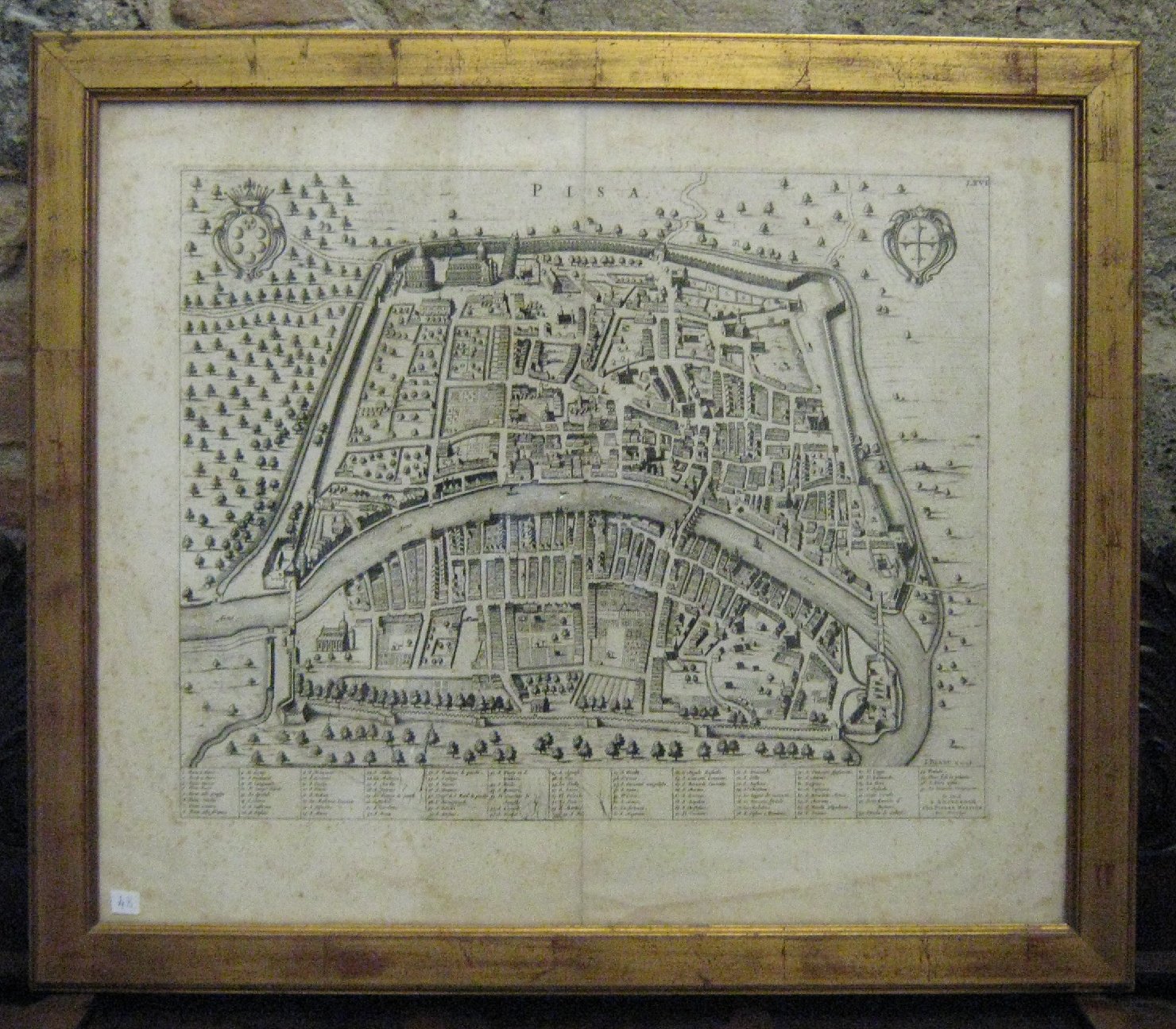 Pisa, geografia (stampa, frammento) - ambito Europa nord-occidentale (inizio sec. XVIII)