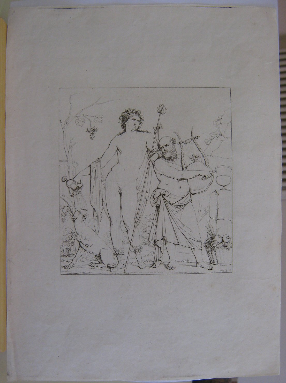 Bacco e Sileno, Bacco (stampa, frammento) - ambito italiano (prima metï¿½ sec. XIX)