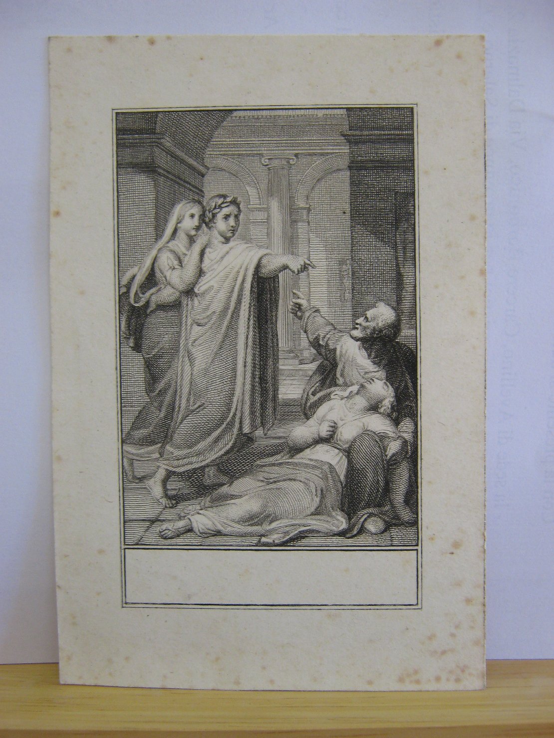 Morte di una giovane donna, Morte (stampa, frammento) di Nenci Francesco, Lasinio Giovanni Paolo (prima metï¿½ sec. XIX)
