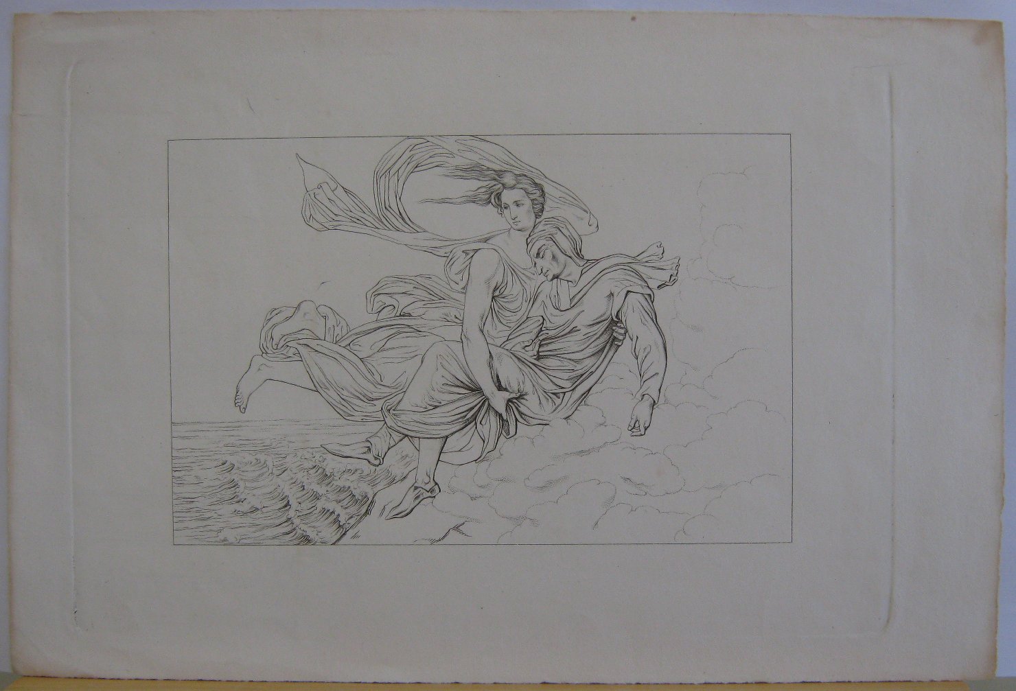 Dante Aligieri condotto in cielo da una fanciulla, Morte (stampa, frammento) - ambito italiano (prima metï¿½ sec. XIX)