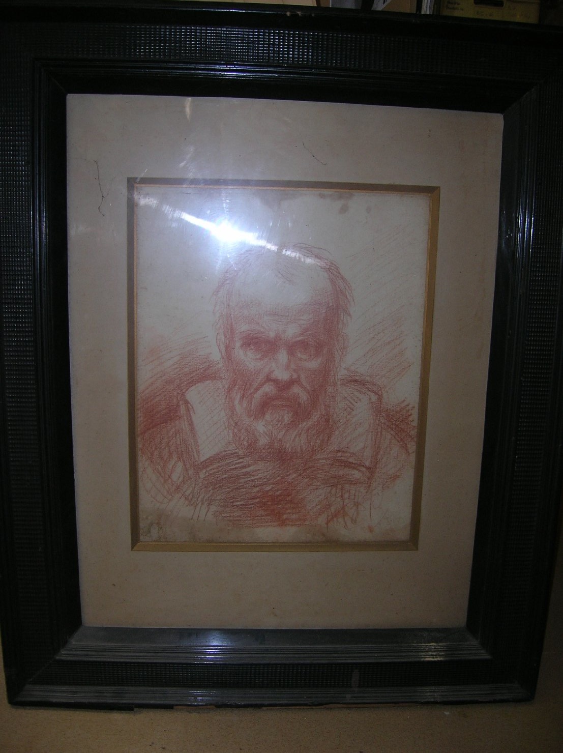 Ritratto di Galileo Galilei, ritratto d'uomo (disegno) - ambito italiano (sec. XIX)