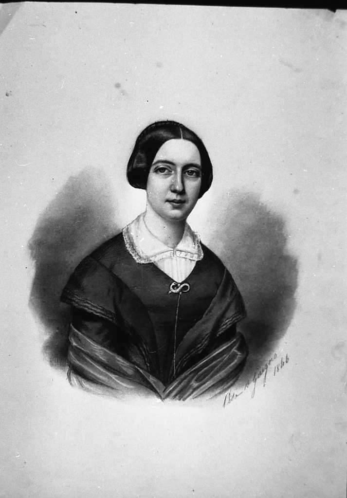 ritratto di Laura Agostini, ritratto di donna (disegno) di Elisa Toscanelli (metà sec. XIX)