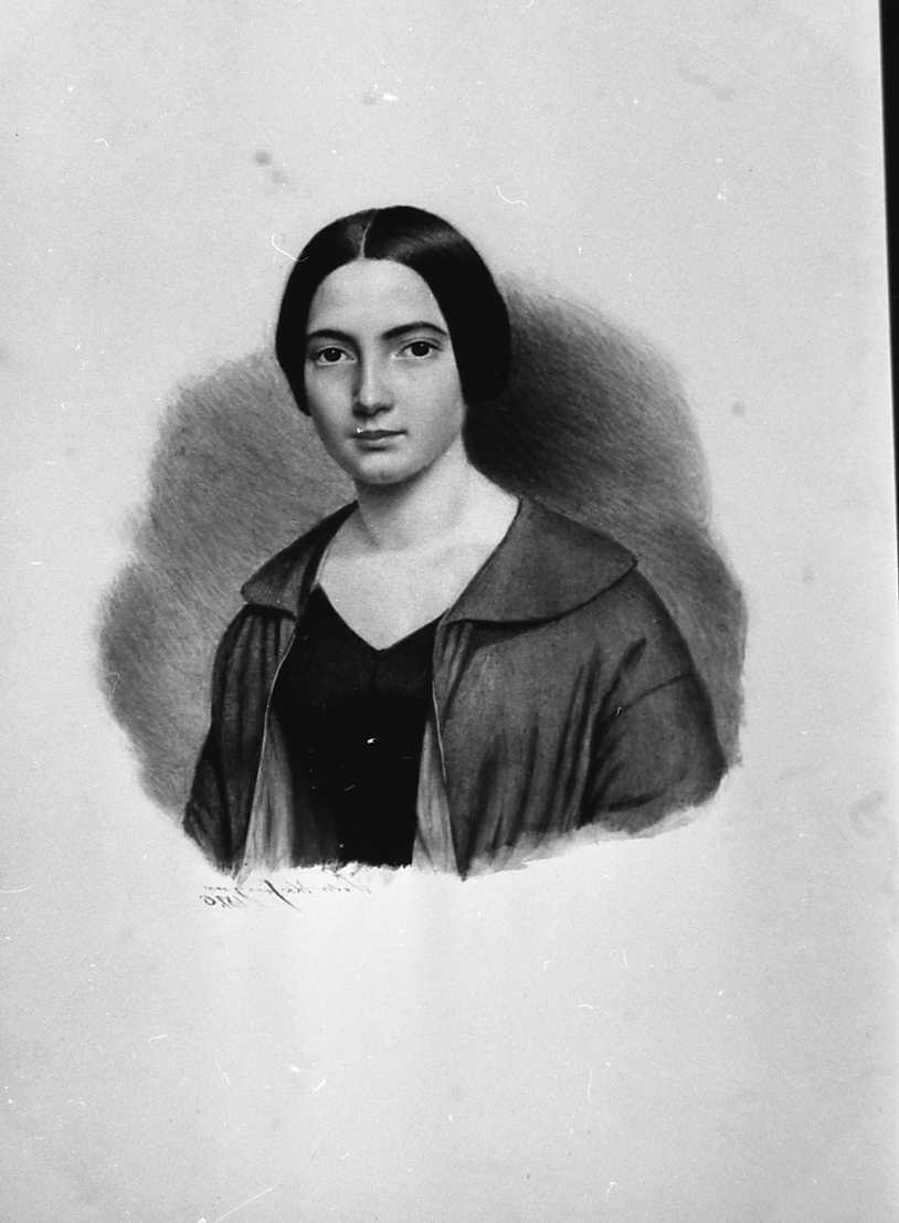 ritratto di giovane donna, ritratto di donna (disegno) di Elisa Toscanelli (metà sec. XIX)