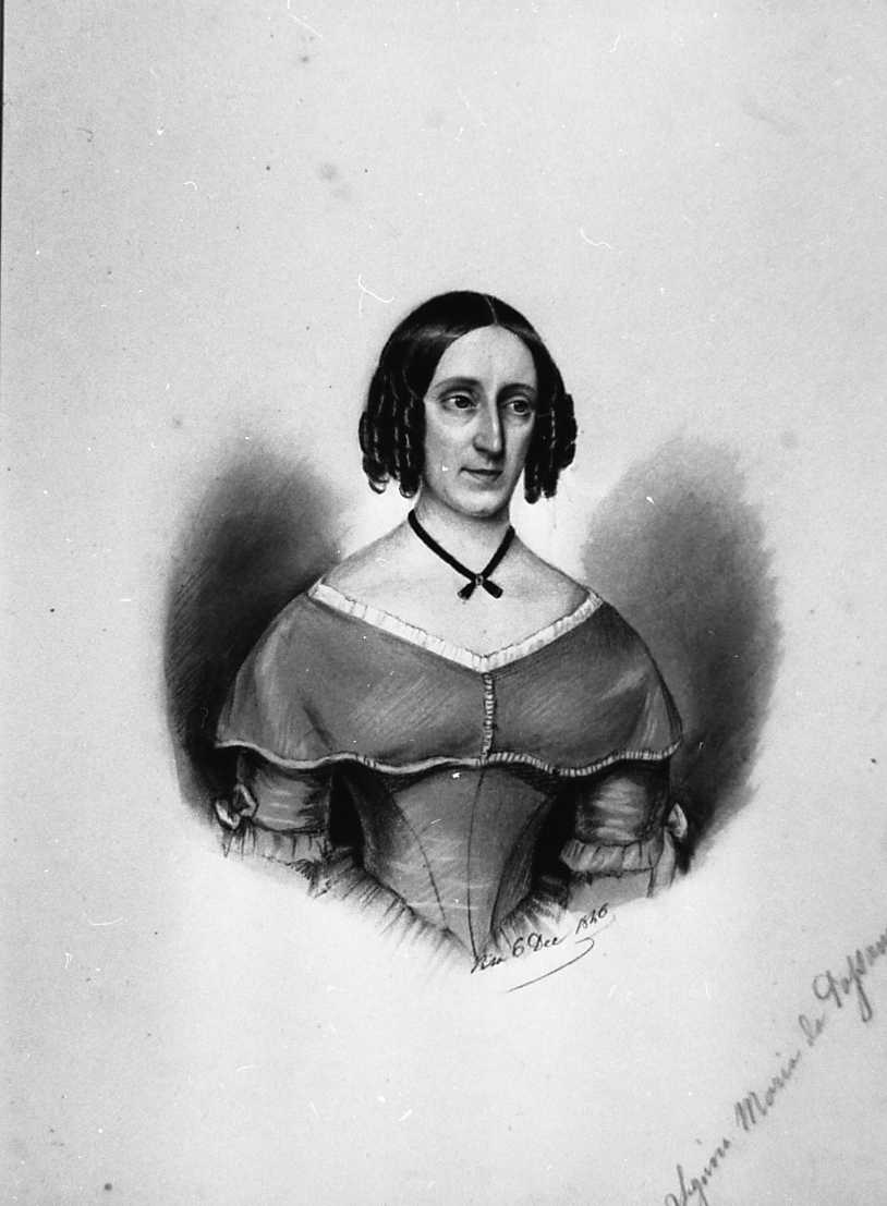 ritratto di Maria Da Passano, ritratto di donna (disegno) di Elisa Toscanelli (metà sec. XIX)