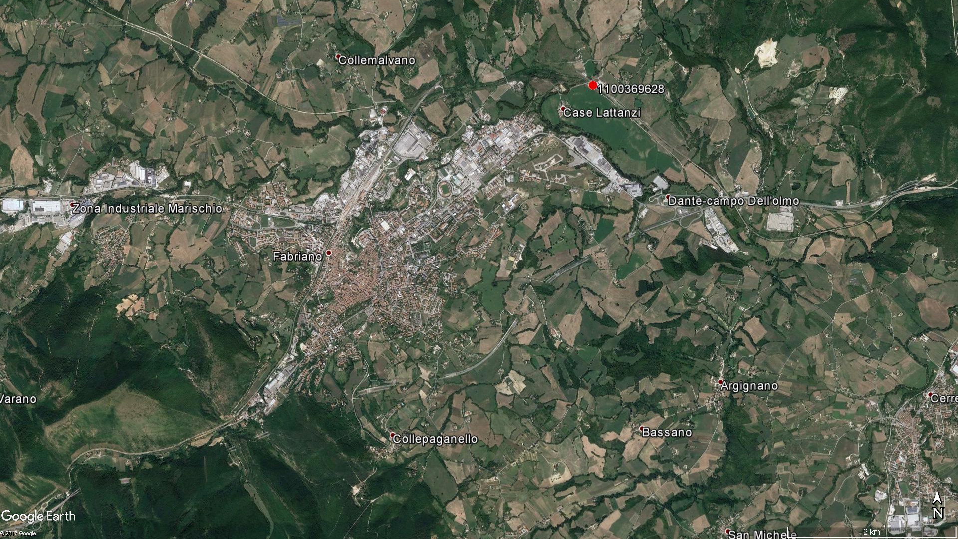 area di materiale mobile, area di materiale eterogeneo - Fabriano (AN)  (età preistorica)