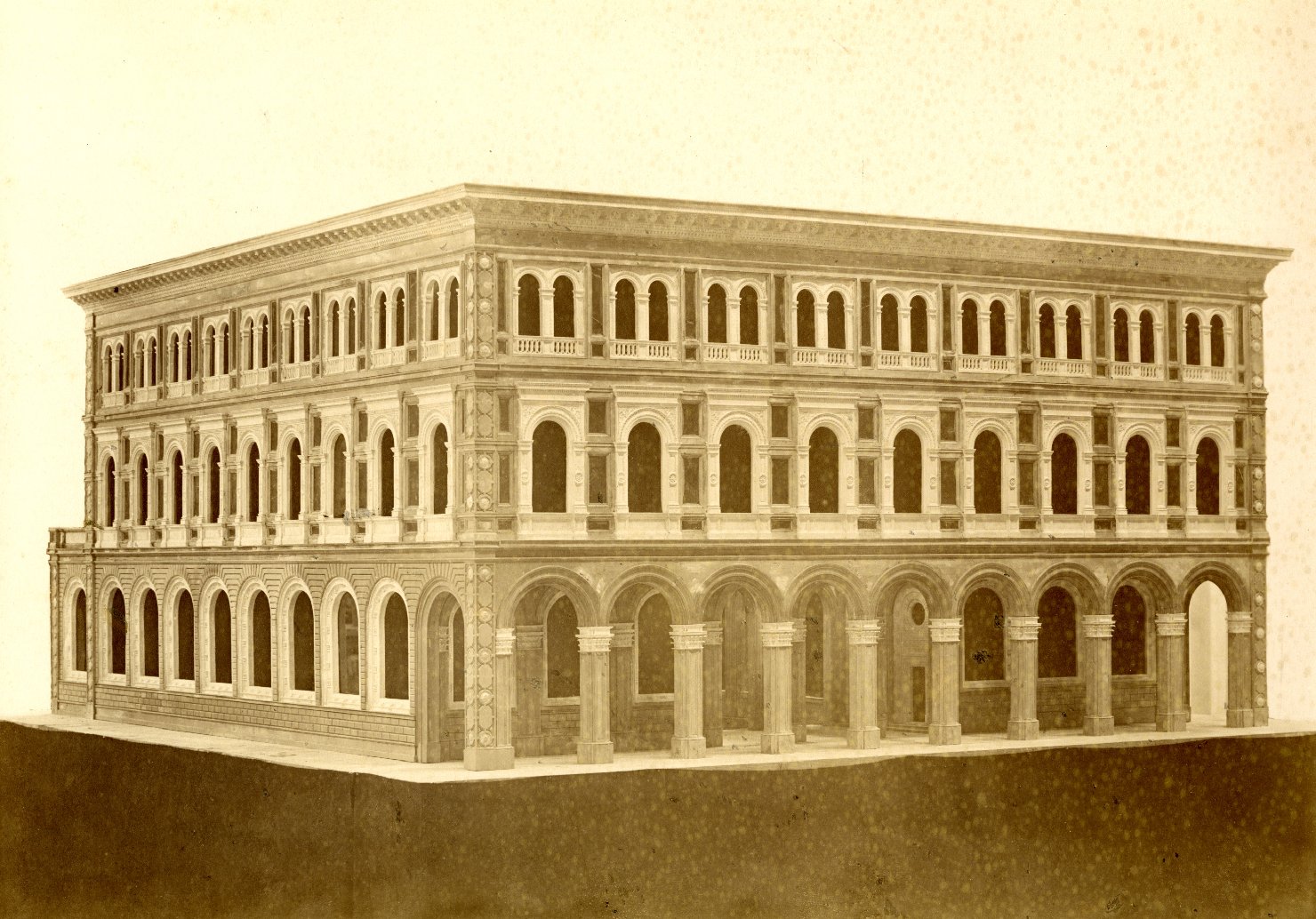 Architettura - Edifici - Edilizia - Bologna (positivo) di Mengoni, Giuseppe, Pozzi, Pompeo (XIX)