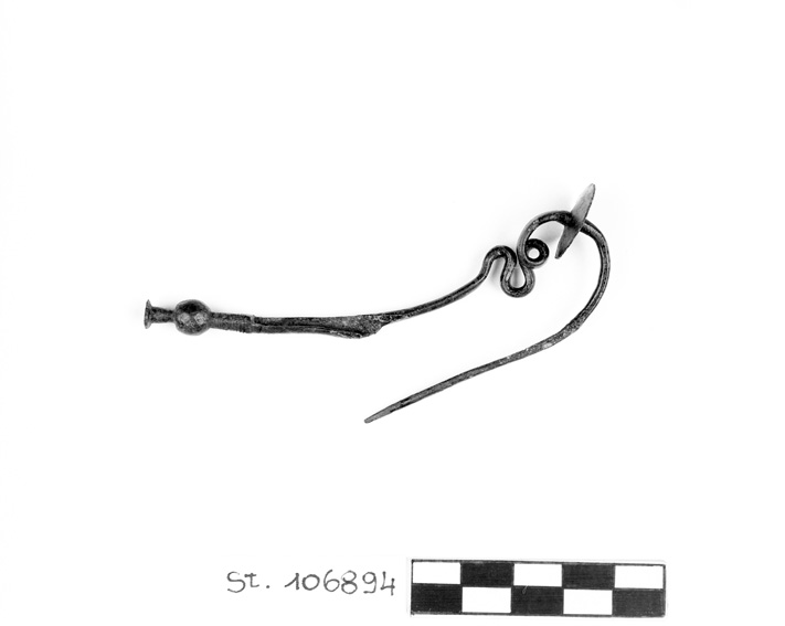 fibula/ ad arco serpeggiante, Guzzo 441 - cultura di Golasecca (seconda metà VI a.C)
