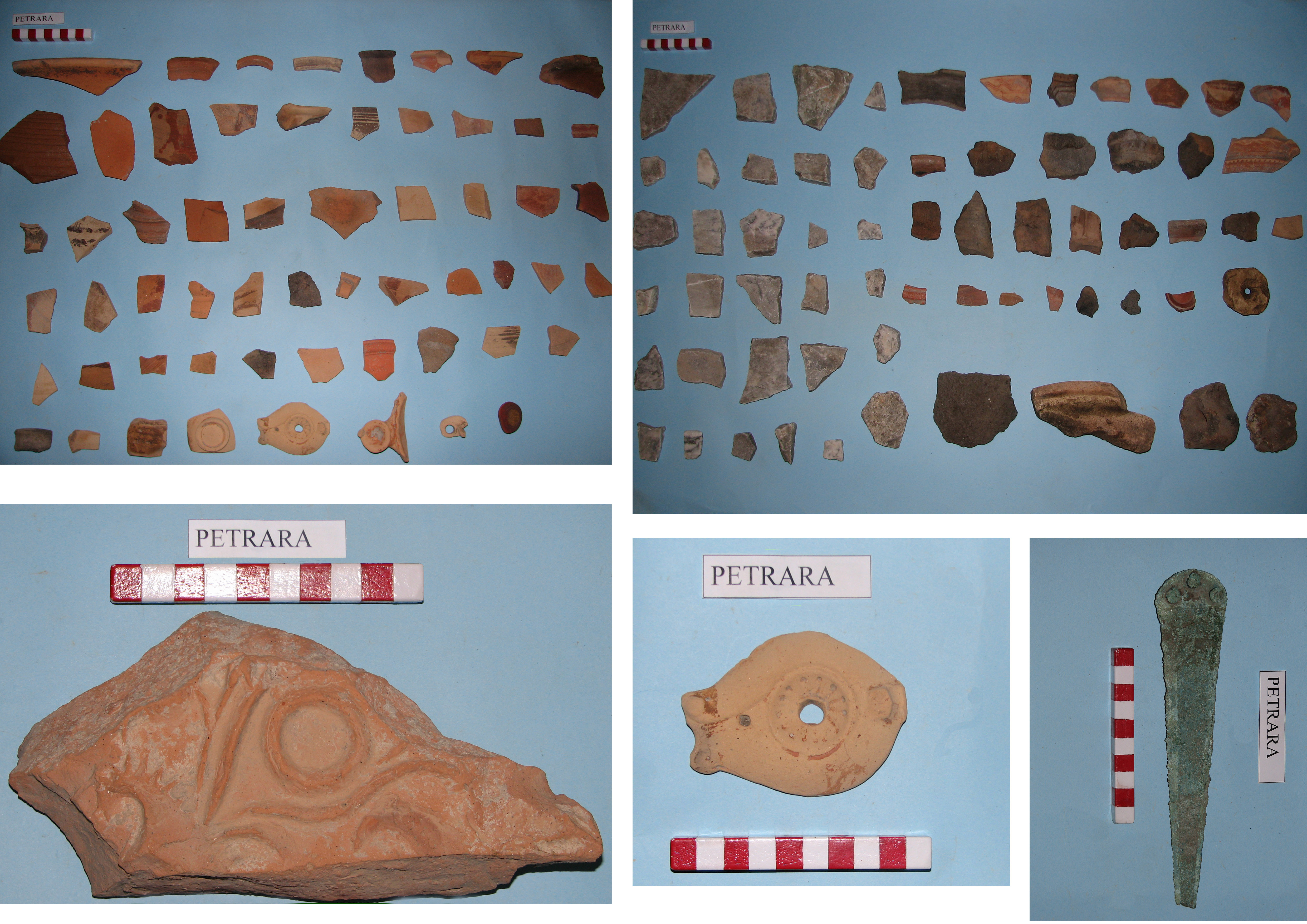 materiale proveniente da raccolta superficiale (ceramica/marmo/tessere musive/macine/metalli/terrecotte architettoniche/intonaco) (Età del bronzo/età tardoantica)