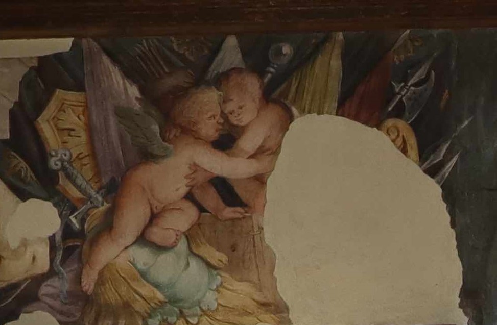 Putti alati (dipinto, elemento d'insieme) di Primon, Michele (attribuito) - ambito veneto (ultimo quarto XVII)