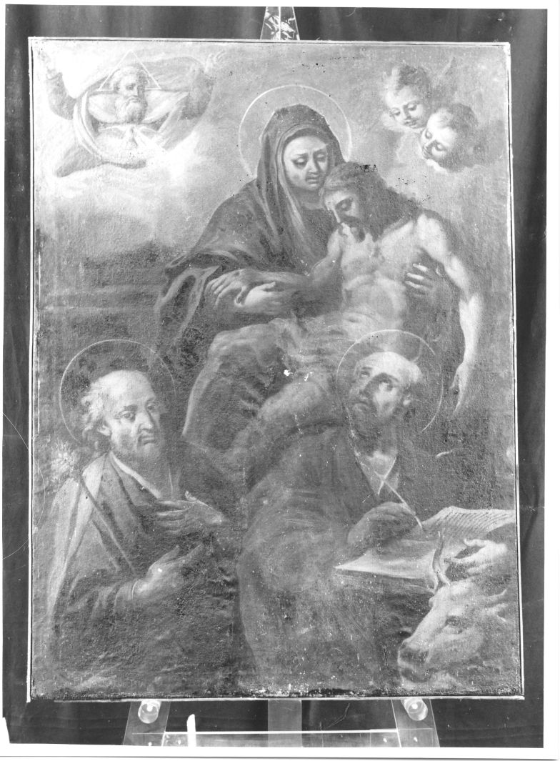 Pietà con San Giuseppe e San Luca (dipinto) - ambito campano (XVIII)