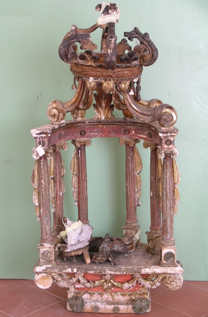 ciborio, opera isolata - bottega napoletana (fine XVII)