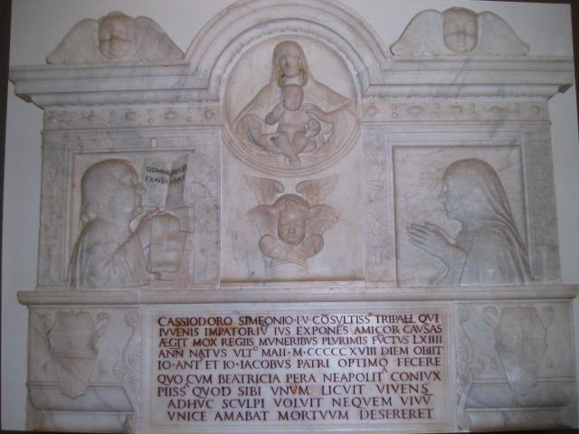 Madonna con Bambino, Cassiodoro Simeoni e Beatrice Pera (monumento funebre) di Quaranta Cesare (attribuito) (primo quarto XVI)