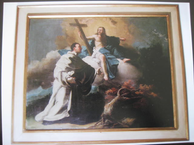 apparizione di Cristo portacroce a San Guglielmo da Vercelli (dipinto) di Vaccaro Domenico Antonio (secondo quarto XVIII)