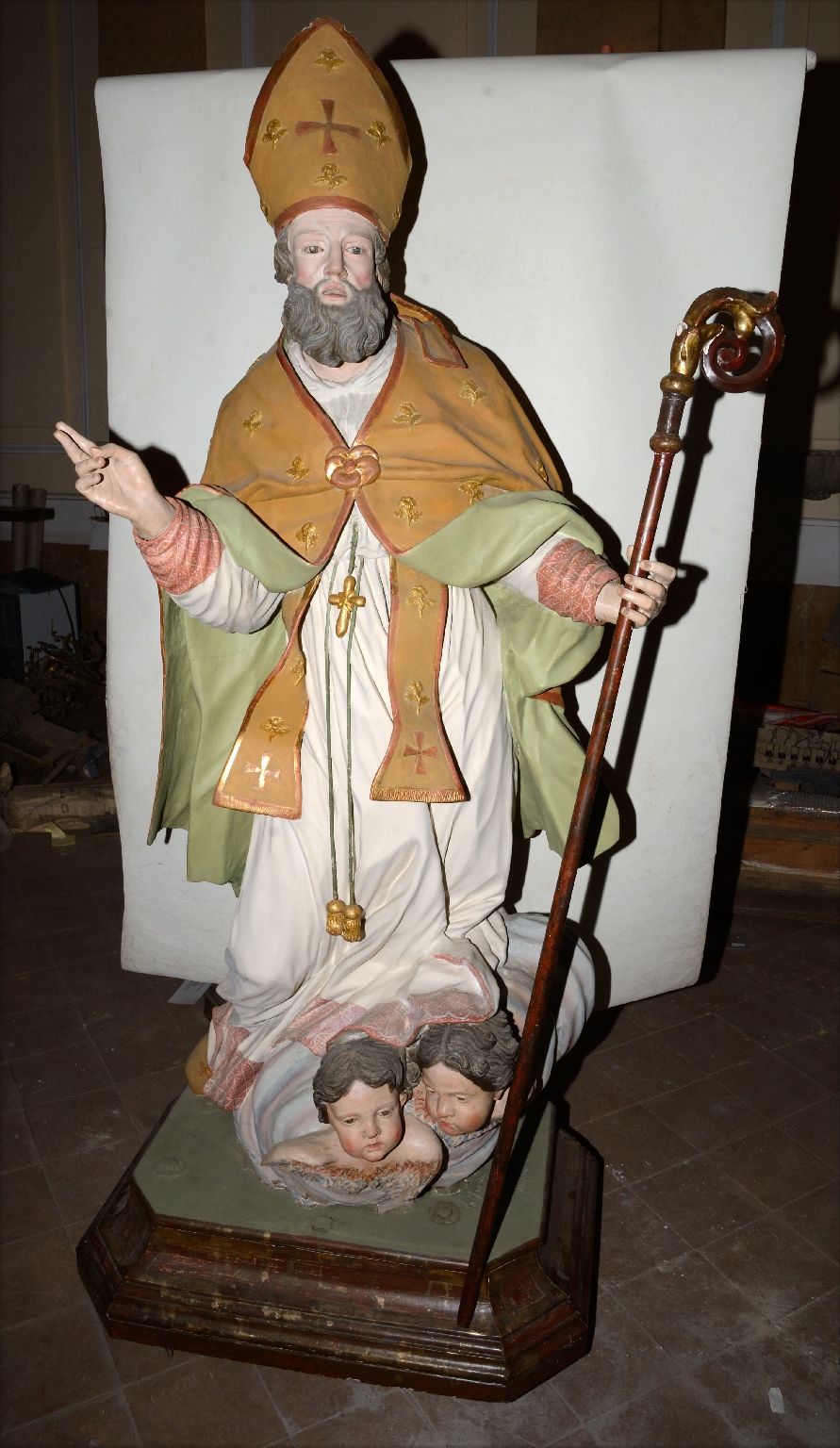 San Nicola di Bari (statua) di Colombo Giacomo (cerchia) (prima metà sec. XVIII)
