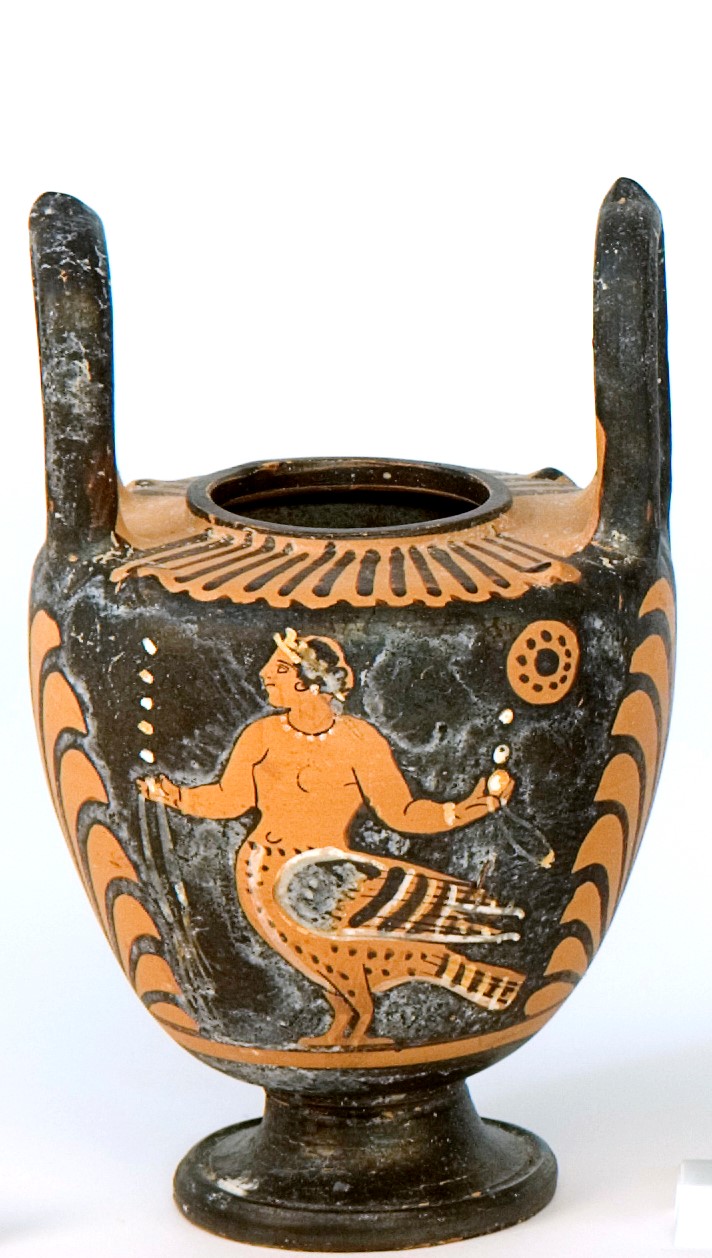 lebes gamikos, lebes a figure rosse (ultimo quarto IV a.C)