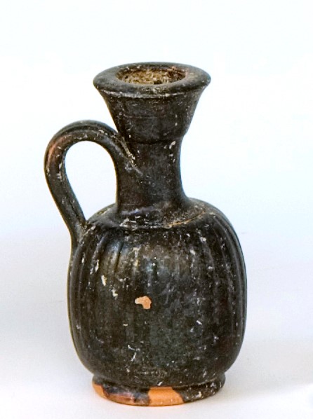 lekythos aryballica a vernice nera (lekythos, LEKYTHOS A VERNICE NERA) (primo quarto IV a.C)