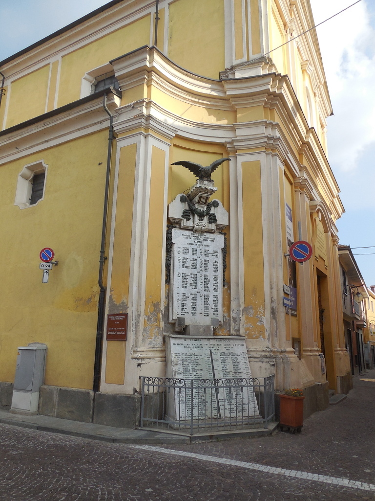 monumento ai caduti, a lapide, Monumento ai caduti della prima mondiale - ambito piemontese (XX)