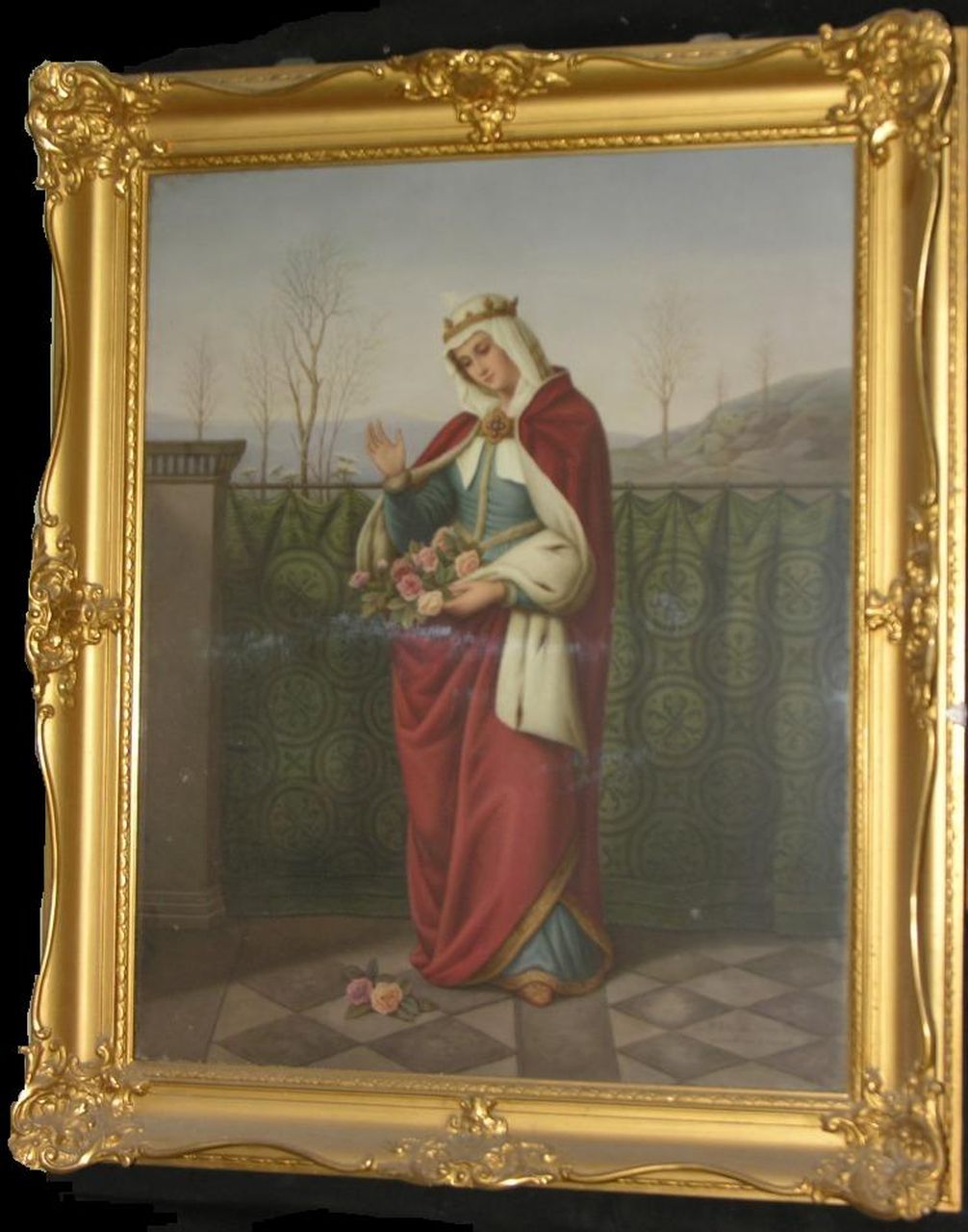 St. Elisabeth von Thüringen, Santa Elisabetta d'Ungheria (o di Turingia) (dipinto) di Scherf Louis - manifattura turingia (XX)