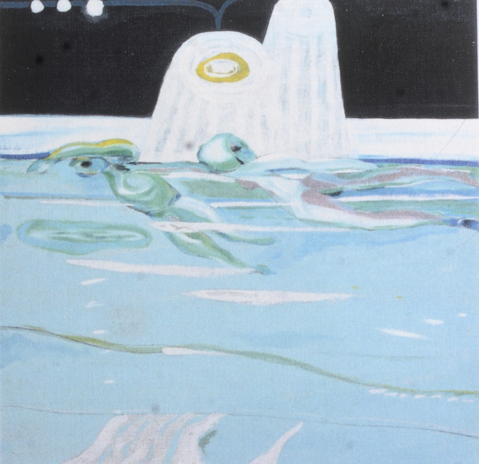 Il nuoto (dipinto) di Bianchini Guelfo (XX)