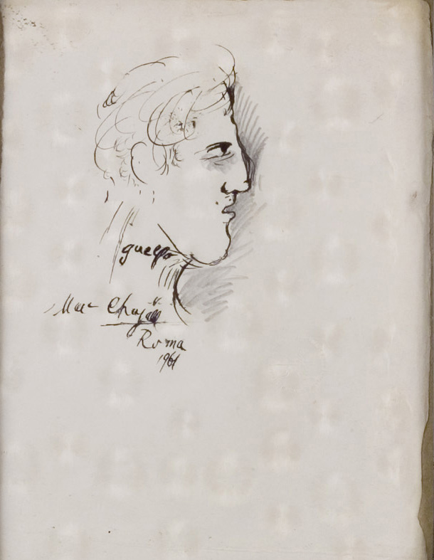 Ritratto di Guelfo, ritratto (disegno, opera isolata) di Chagall Marc (attribuito) (XX)