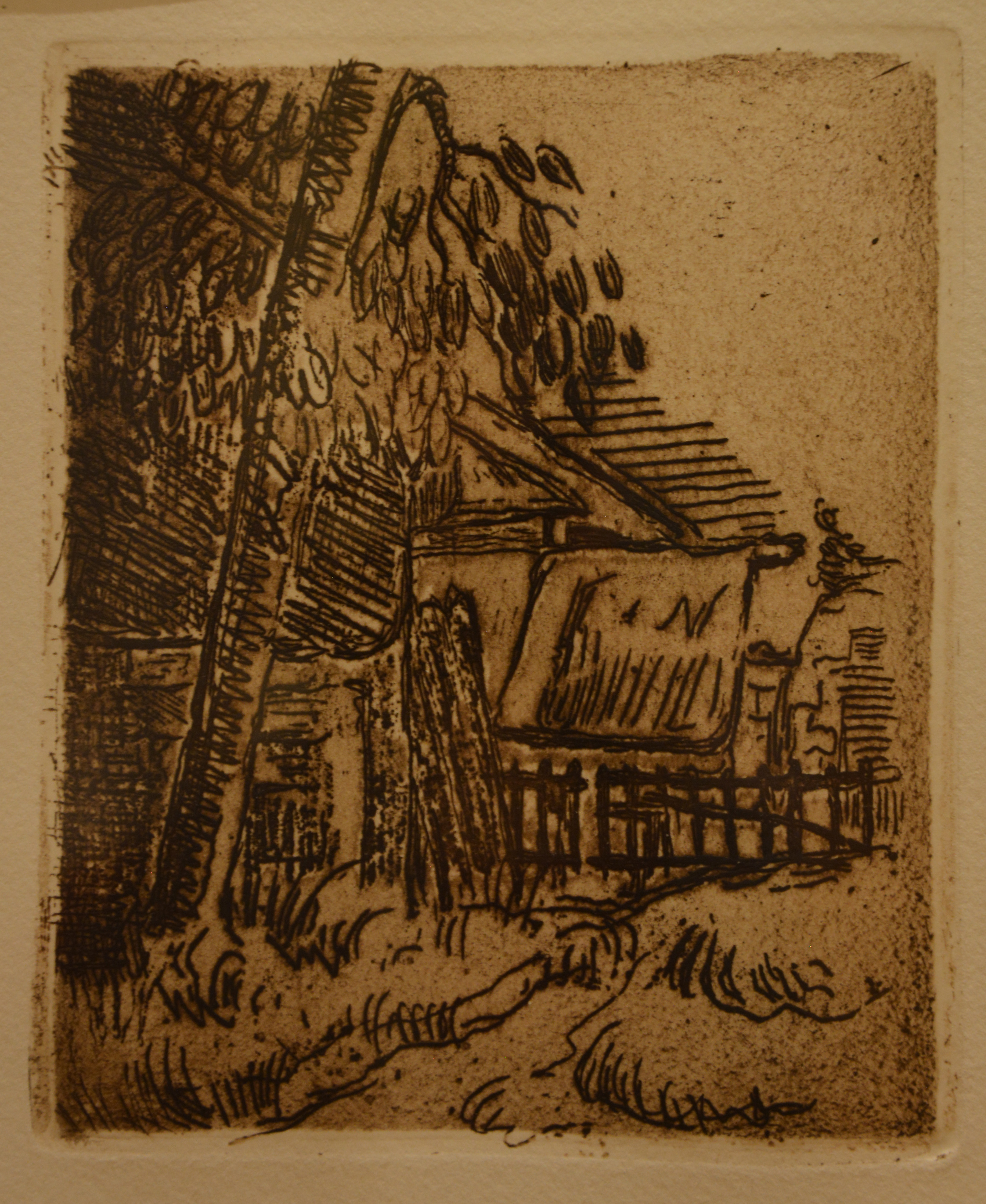 paesaggio (stampa) di Cezanne Paul (attribuito) (seconda metà XIX)