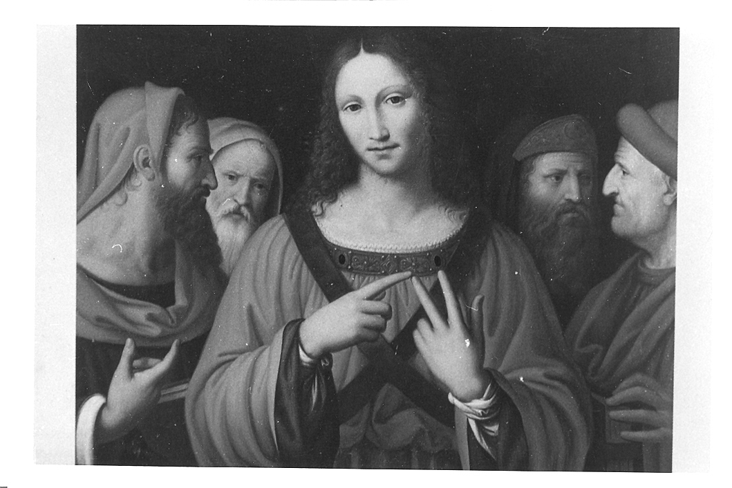 disputa di Gesù con i dottori nel tempio (dipinto) - ambito marchigiano (sec. XIX)