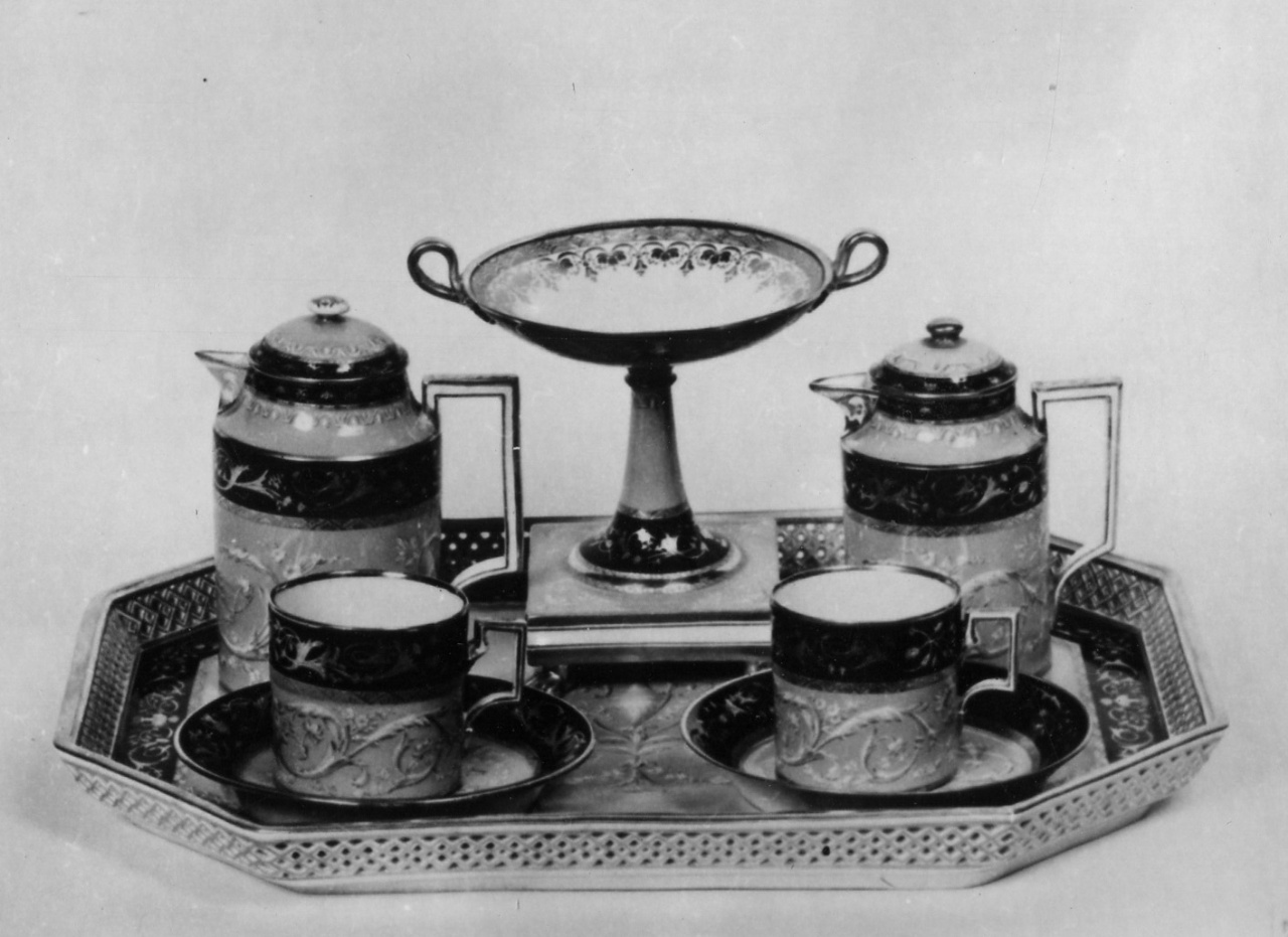 servizio da caffè, elemento d'insieme - Manifattura Imperiale di porcellane, Vienna, manifattura di Doccia (XIX)