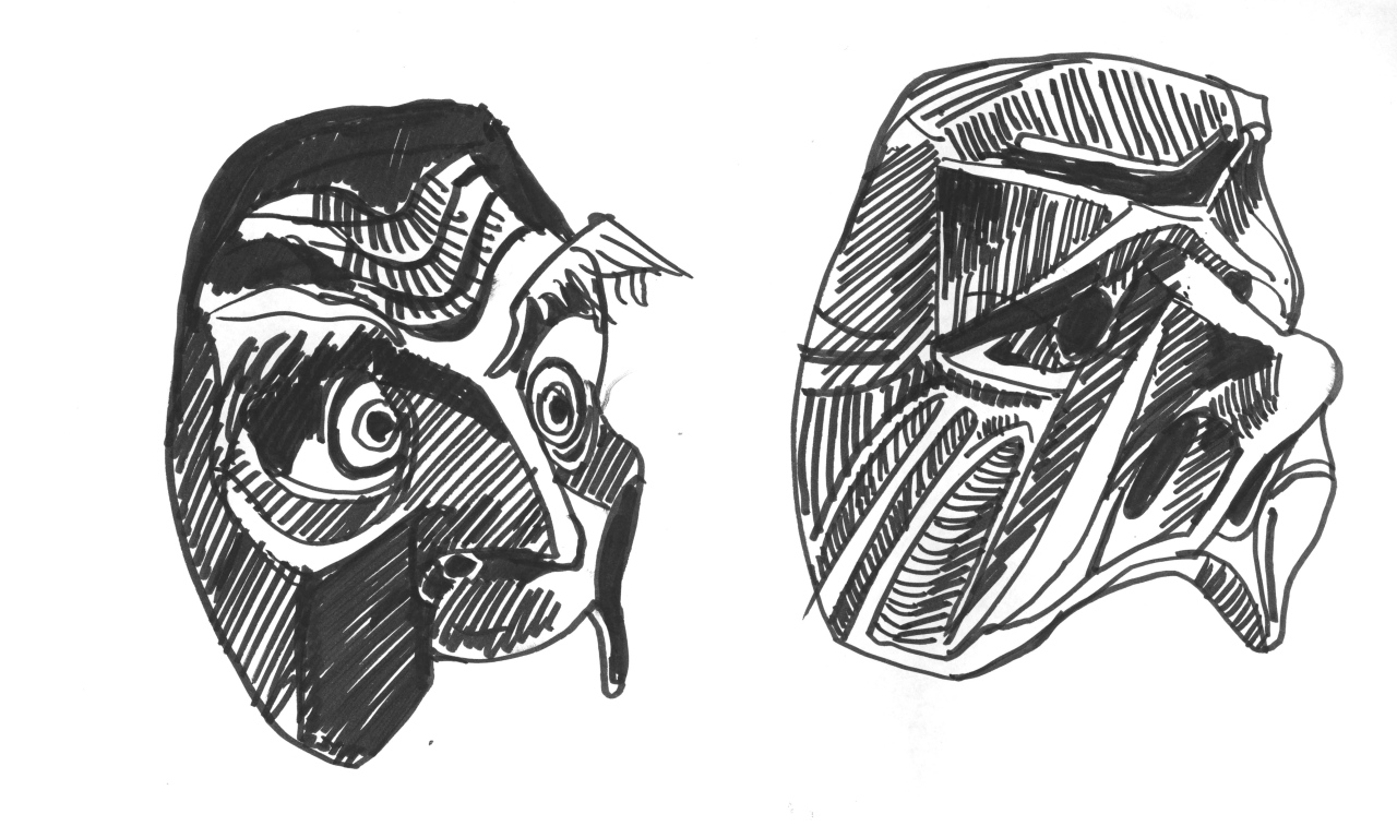 maschere della Commedia dell'Arte (disegno) di Fo, Dario (XX)