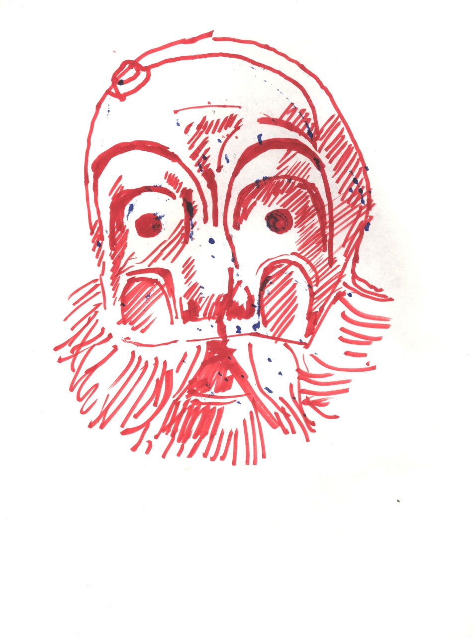 maschera della Commedia dell'Arte (disegno) di Fo, Dario, Fo, Dario (XX)