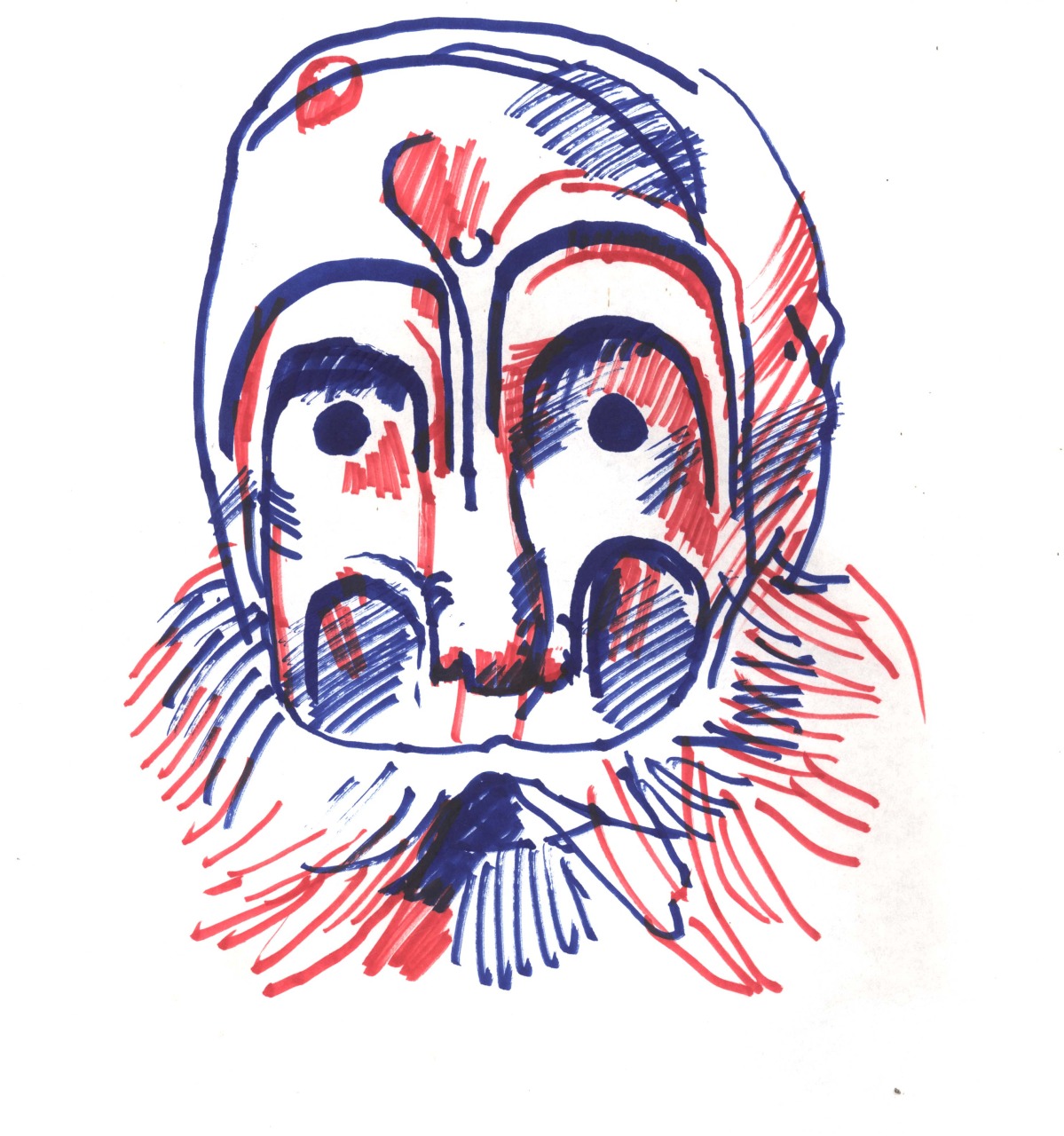 maschera della Commedia dell'Arte (disegno) di Fo, Dario, Fo, Dario (XX)