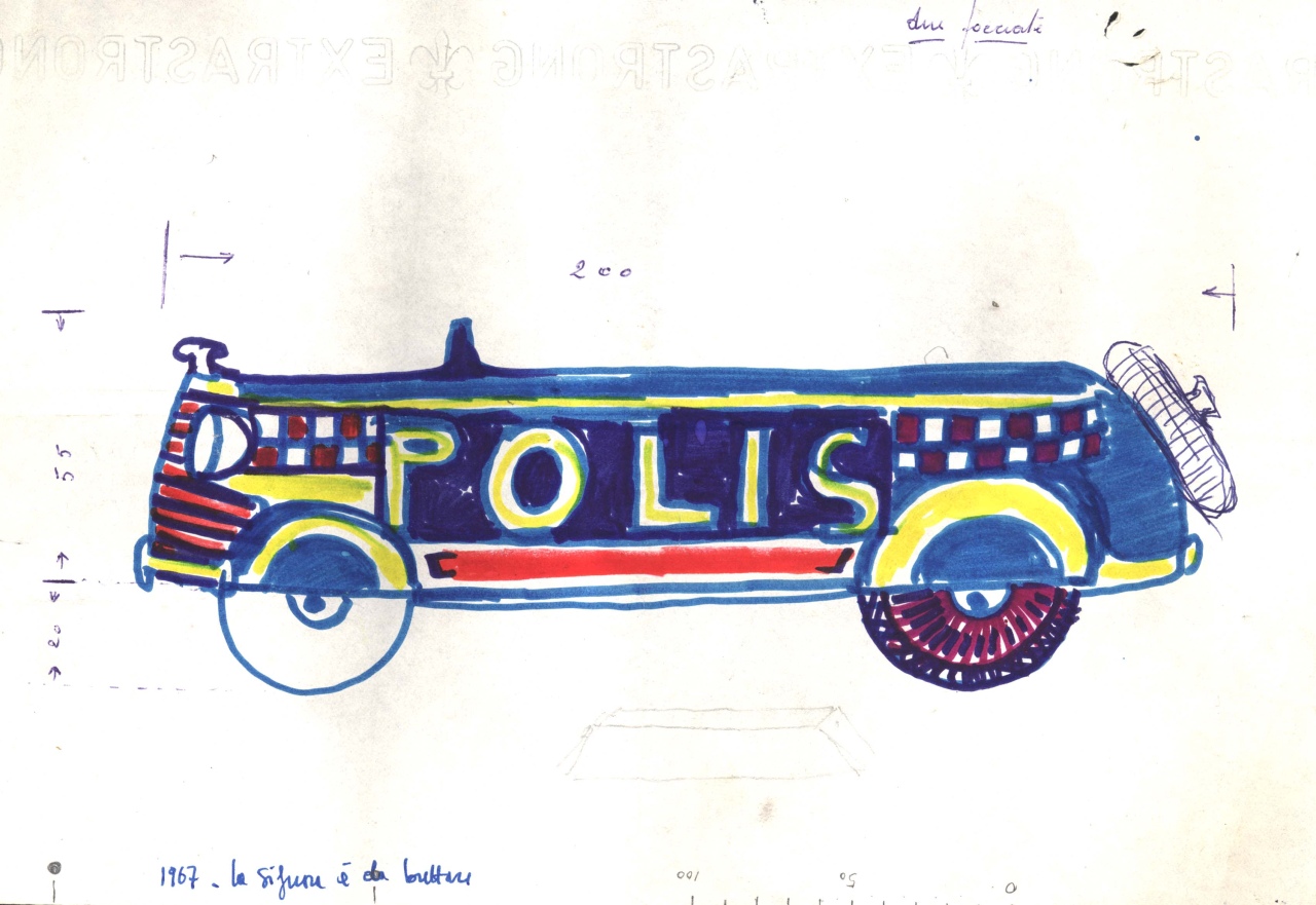 fiancata di un'automobile (disegno) di Fo, Dario (XX)