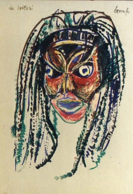 Maschere della Commedia dell'Arte, Erinni, maschera (dipinto) di Fo, Dario (XX)