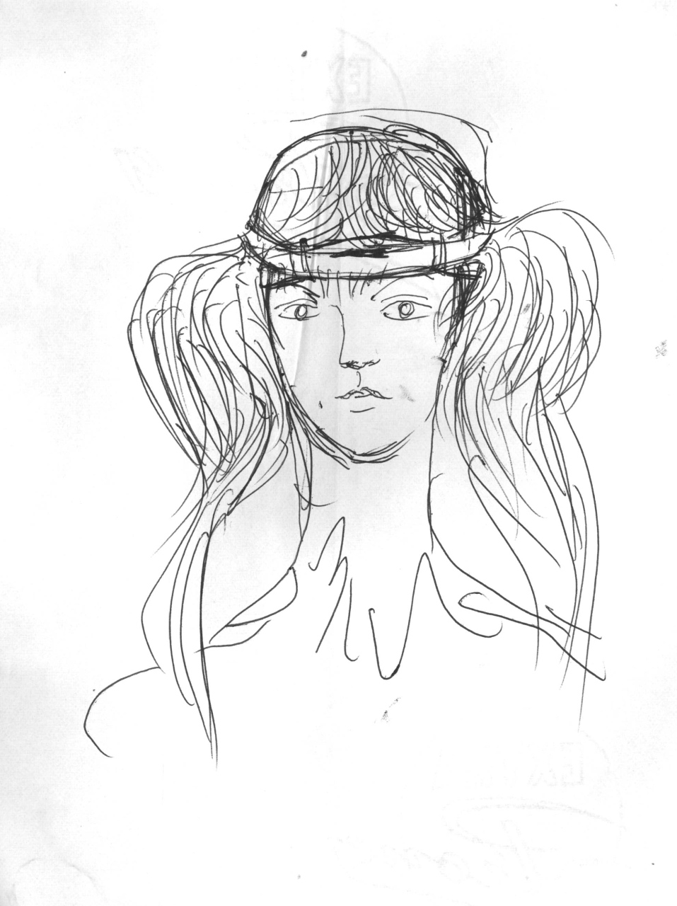 studio per un'acconciatura femminile (disegno) di Fo, Dario (XX)