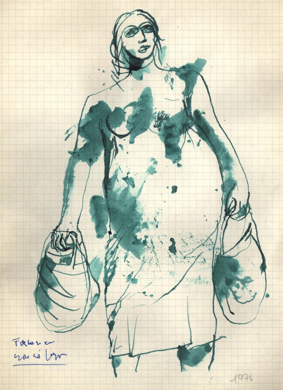 studio di figura femminile (disegno) di Fo, Dario (XX)